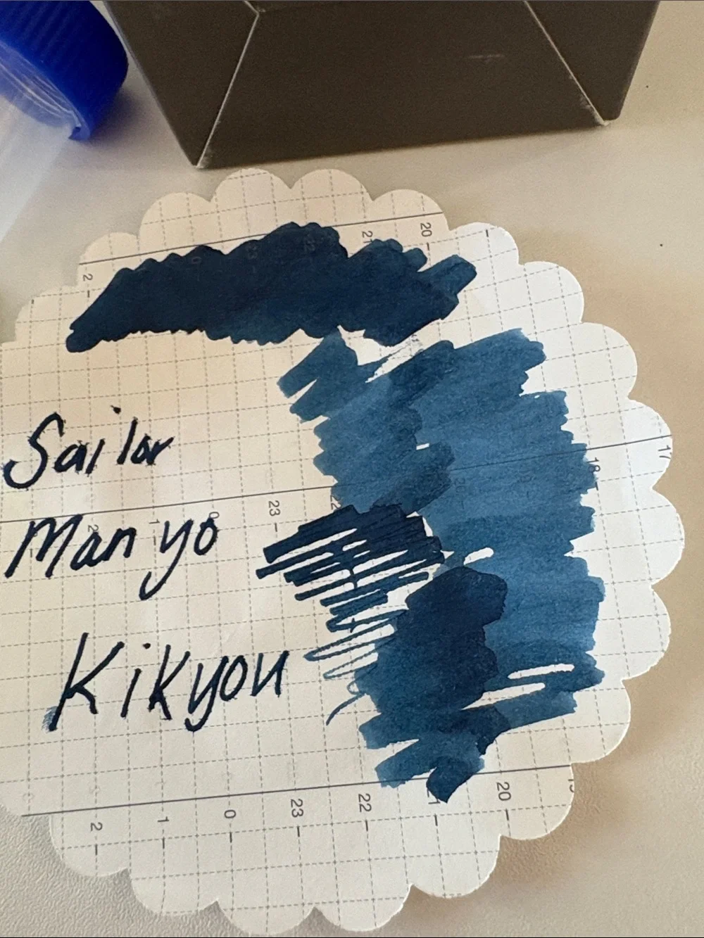 Sailor Manyo Kikyou Blue Fountain Pen Ink Sample 4ml